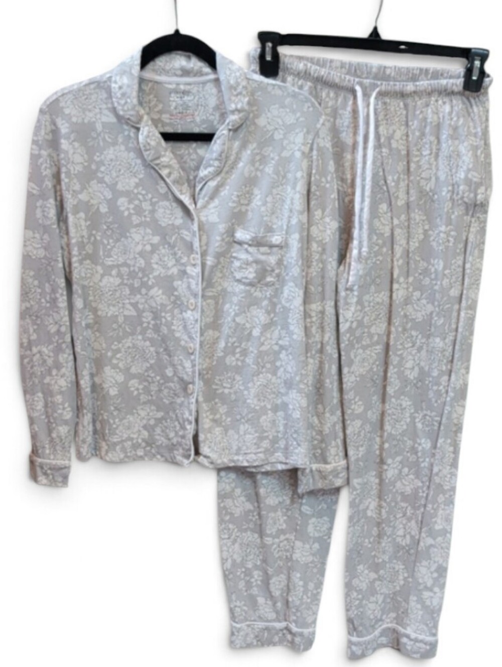 Poppy & Clay, Toe And Cream Floral Pajama Set. Size Medium